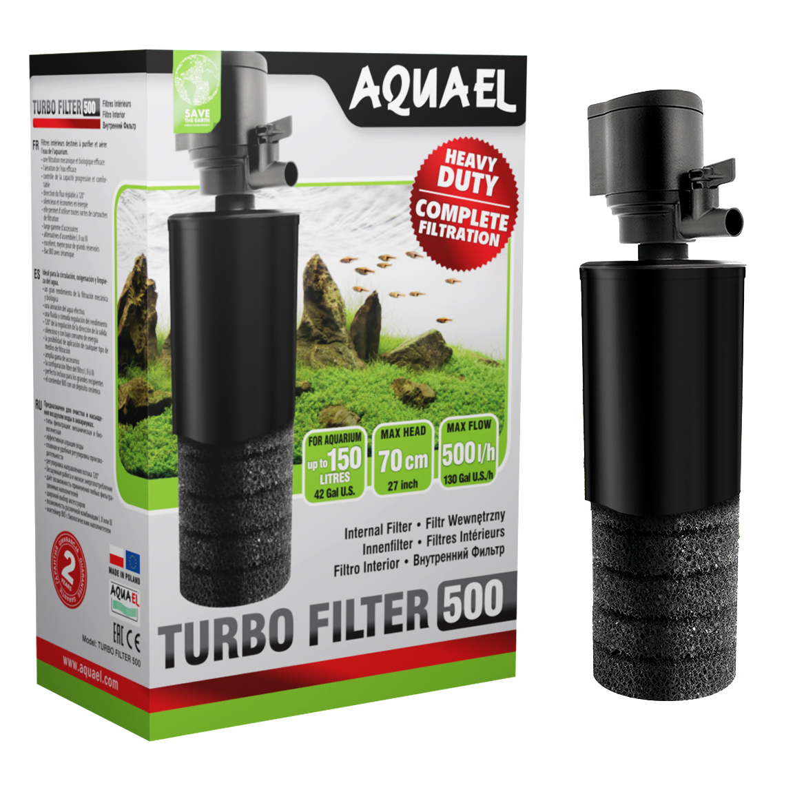 Фильтр для аквариума TURBO FILTER 500 (до 150 л) | 109401 купить оптом в  Москве, цены